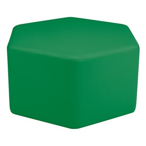 Shapes Vinyl Soft Seating - Hexagon (18" H) - Green