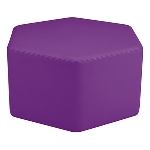 Shapes Vinyl Soft Seating - Hexagon - Purple