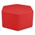 Shapes Vinyl Soft Seating - Hexagon (18" H) - Red