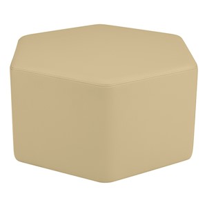Shapes Vinyl Soft Seating - Hexagon (18" H) - Sand
