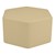 Shapes Vinyl Soft Seating - Hexagon (18" H) - Sand