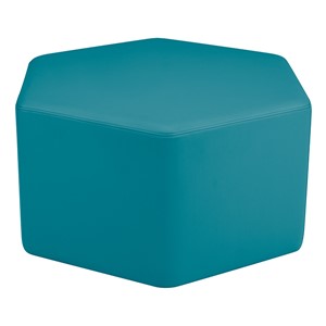 Shapes Vinyl Soft Seating - Hexagon (18" H) - Teal