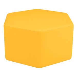 Shapes Vinyl Soft Seating - Hexagon (18" H) - Yellow