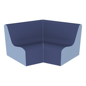 Wedge Chairs - Pack of Two - Navy & Powder Blue