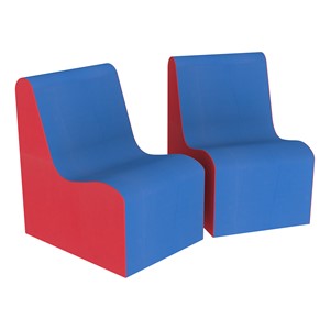 Foam Chairs - Pack of Two - Blue & Red