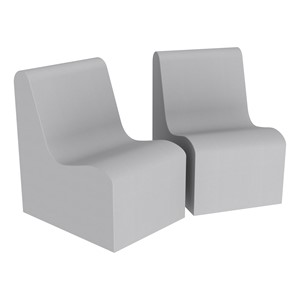 Foam Chairs - Pack of Two - Gray