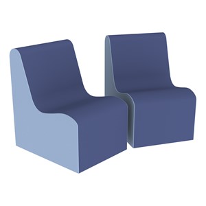 Foam Chairs - Pack of Two - Navy & Powder Blue