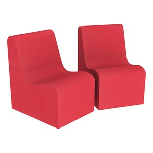 Foam Chairs - Pack of Two - Red