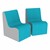 Foam Chairs - Pack of Two - Teal & Gray