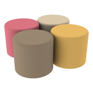 Foam Soft Seating Set- Cylinder (Four 16" H) - Desert
