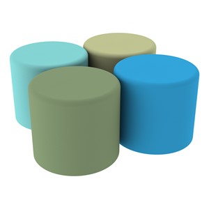 Foam Soft Seating Set- Cylinder (Four 16" H) - Wetlands