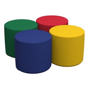 Foam Soft Seating Set- Cylinder (Four 16" H) - Assorted Primary