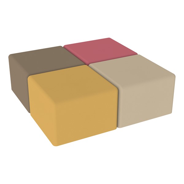 Foam Soft Seating Set - Square (Four 12" H) - Desert