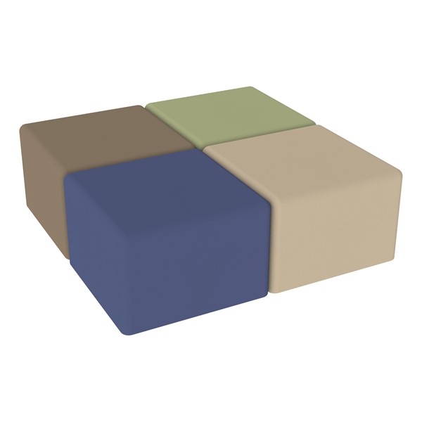 Foam Soft Seating Set - Square (Four 12" H) - Forest