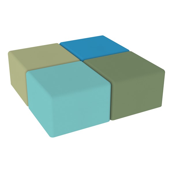 Foam Soft Seating Set - Square (Four 12" H) - Wetlands