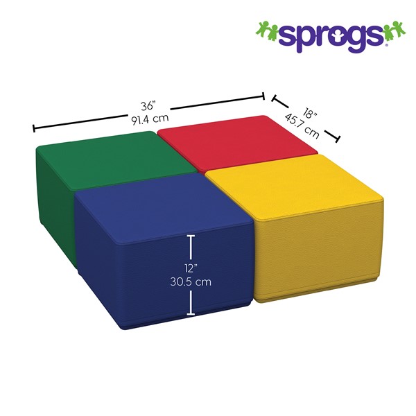 Foam Soft Seating Set - Square (Four 12" H)