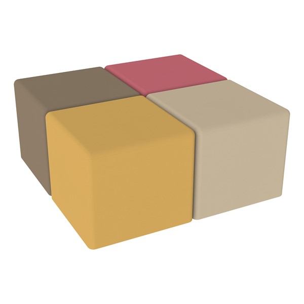 Foam Soft Seating Set - Square (Four 16" H) - Desert