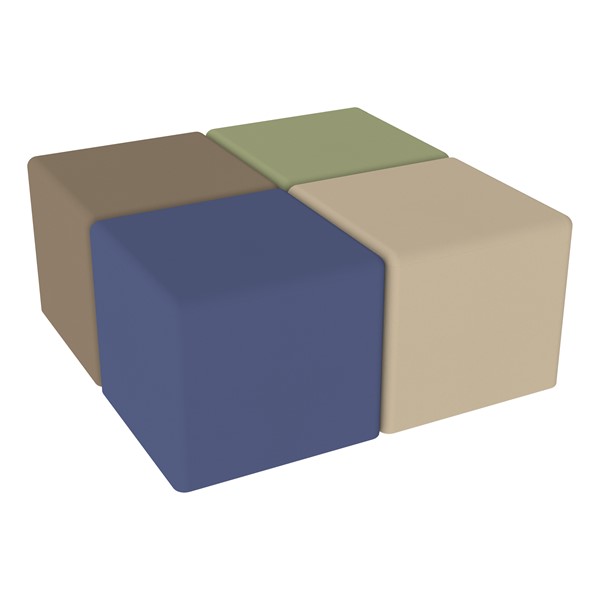 Foam Soft Seating Set - Square (Four 16" H) - Forest