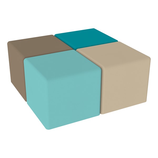 Foam Soft Seating Set - Square (Four 16" H) - Waterfront