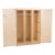 Stationary Tall Cabinet - Assembled w/ 6 Clear Letter Bins & 10 Clear Medium Bins