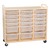 Three-Section Wooden Mobile Storage Unit