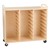 Three-Section Wooden Mobile Storage Unit