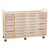 Four-Section Wooden Mobile Storage Unit