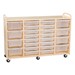 Four-Section Wooden Mobile Storage Unit