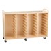 Four-Section Wooden Mobile Storage Unit - Unassembled