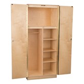 Teacher's Wooden Wardrobe Unit w/ Three Adjustable Shelves