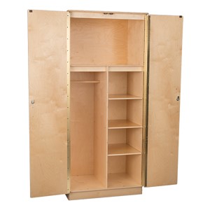 Teacher's Wooden Wardrobe Unit w/ Three Adjustable Shelves