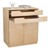 Wooden Storage Cabinet w/ Shelves & Exposed Drawers