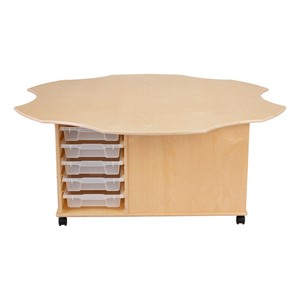 Preschool Table with Storage - STEM Bin Flower