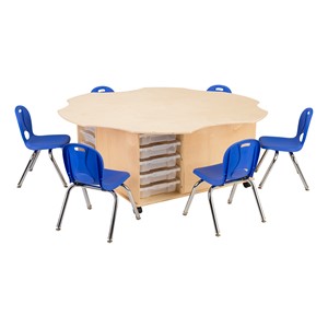 Preschool Table with Storage - STEM Bin Flower