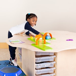 Preschool Table with Storage - STEM Bin Flower