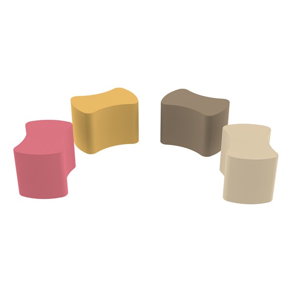 Foam Soft Seating - Bow Tie Set (Four Pieces - 12" H) - Desert