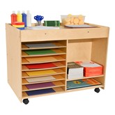 Double-Sided Multi-Use Mobile Art Supply Center