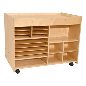 Double-Sided Multi-Use Mobile Art Supply Center