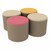 Foam Soft Seating Cylinder Accent Set - Four Pieces (12" H) - Desert