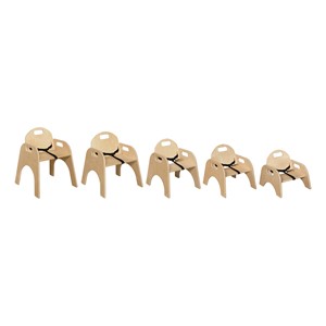 Wooden Children's Chair w/ Belt - Pack of Two