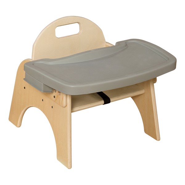 Wooden Children's Chair w/ Adjustable Tray (7" Seat Height)