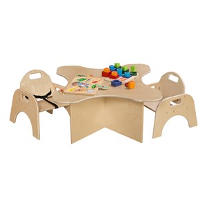 Wooden Children's Chair w/ Belt - Pack of Two