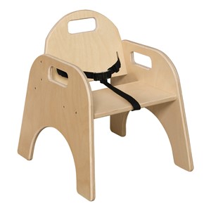 Wooden Children's Chair w/ Belt - Pack of Two