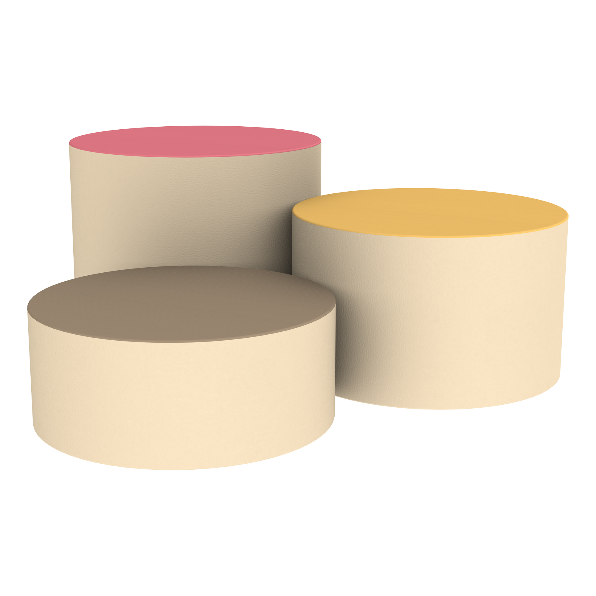 SoftScape 15" Round Ottomans - Desert