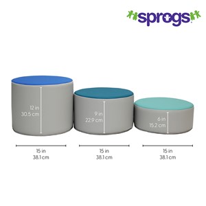 Foam Soft Seating - SoftScape Round Accent Ottomans
