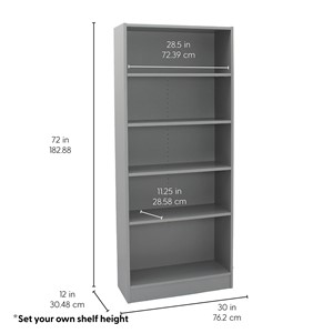 Norwood Heavy Duty Five Shelf Bookcase