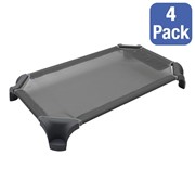 4-Pack of Stackable Daycare Cots - Toddler (40" L) - Gray