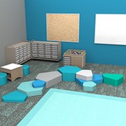 Foam Soft Seating - Stepping Stone Vinyl River Rock Set