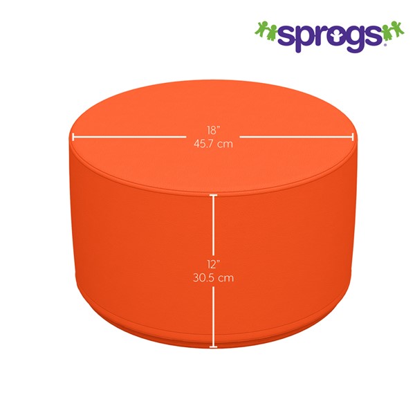 Foam Soft Seating - Cylinder (12" H) - Dimensions