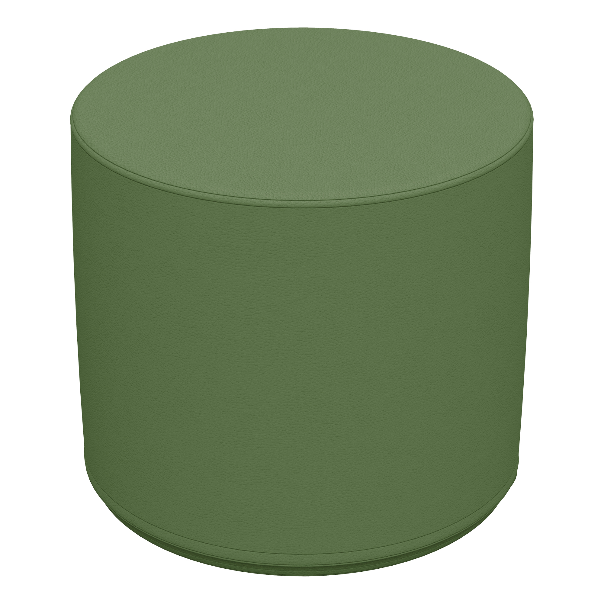 Foam Soft Seating Circle Ottoman - Hunter Green